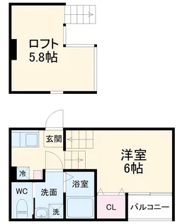 ハーモニーテラス十番Ⅳ【2階】の間取り