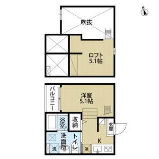 M.Kオリオン名古屋【201号室】の間取り