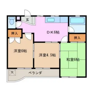 カーサバレンシアときわ【3階】の間取り