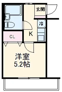 プレジール小本【1階】の間取り