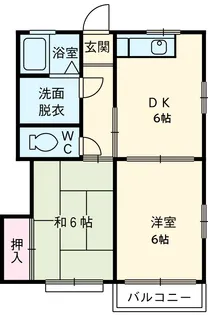 ラポアールK【2A号室】の間取り