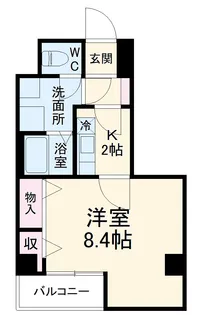 カサデナカノⅢ【2W号室】の間取り