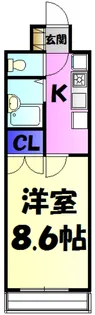クレセントコート【3階】の間取り