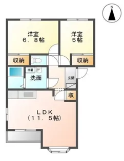 サンコート【1階】の間取り