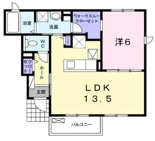 ボヌ−ル・デュオ【1階】の間取り