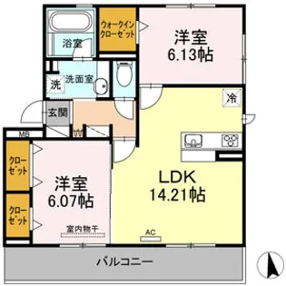 ベルク【2階】の間取り