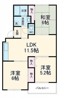 ガーデンシティ日進【2階】の間取り
