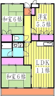 平和マンション【4階】の間取り