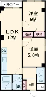 三井フラット【1階】の間取り