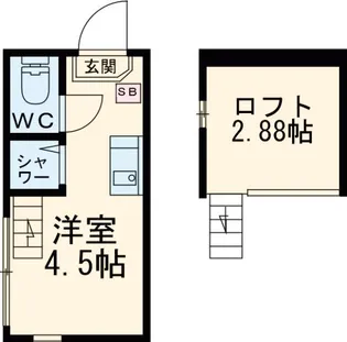 ハーモニーテラス南町【2階】の間取り