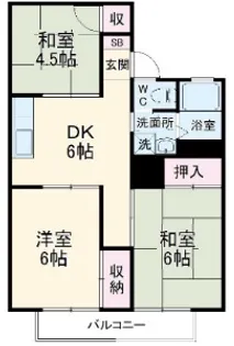 メゾンスイス【1階】の間取り