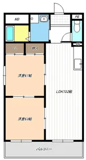 第5グランドハイツ鬼頭【4階】の間取り