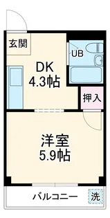 サンハイツ天道【302号室】の間取り