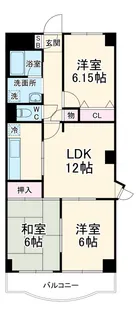グランソレイユ大宮【2階】の間取り