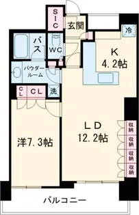 レジディアタワー目黒不動前【10階】の間取り