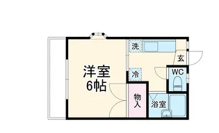 ジュネス与野【208号室】の間取り