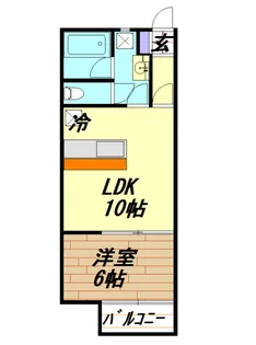 ライブ・イン・西千代田【203号室】の間取り