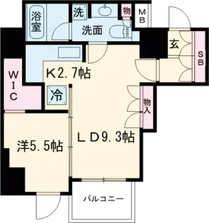レジディアタワー目黒不動前【7階】の間取り