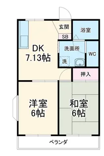 サンハイツ山田【2階】の間取り