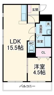 アネーロ城山【1階】の間取り