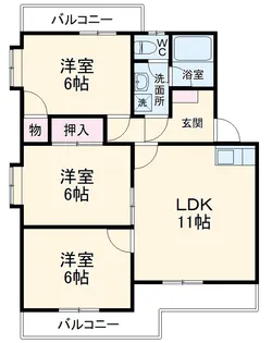 エクセルシオールⅡ【2階】の間取り