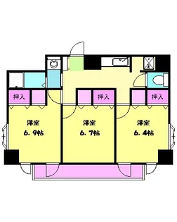 ウィンベルソロ平塚第6【4階】の間取り