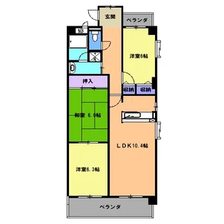 ファミーユDAISHIN【506号室】の間取り