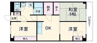 シオミプラザセブン【302号室】の間取り