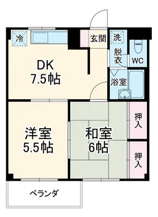 オラージュ大宮【2階】の間取り