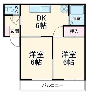 コスモハイツ下林【103号室】の間取り