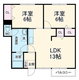 イーストヒルズSHONAN【1階】の間取り