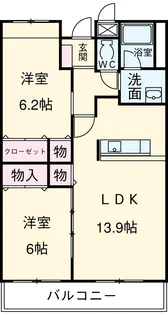 ウイングバード【302号室】の間取り