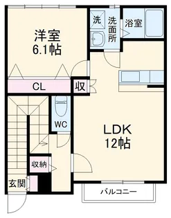 ライム天王【203号室】の間取り
