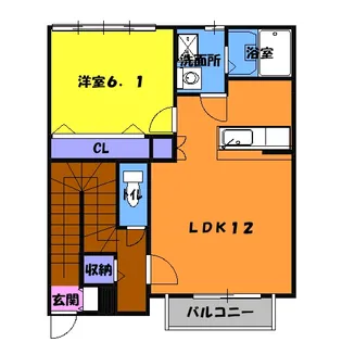 ライム天王【205号室】の間取り
