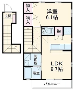 サーラ・マンジェ【2階】の間取り