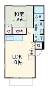 エスポワァール【203号室】の間取り