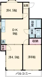 リバーサイドシティー【4階】の間取り