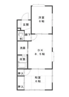 ハイツ野村【101号室】の間取り