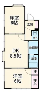 ハイツ野村【2階】の間取り