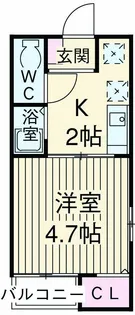 松栄レジデンス中坂【2階】の間取り