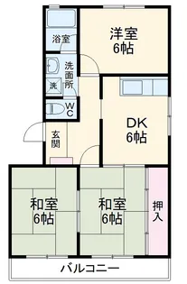 サンライズ須賀【401号室】の間取り