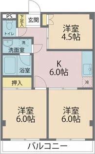 サニーコートいわき【3階】の間取り