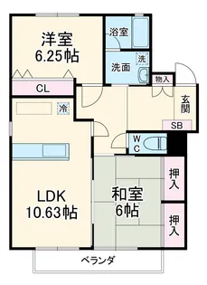ベルメナージュM【1階】の間取り