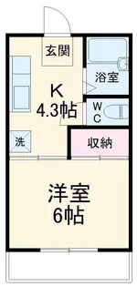 旭ハイツ柳瀬川【201号室】の間取り