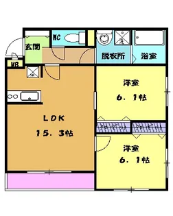 グランデール【3階】の間取り