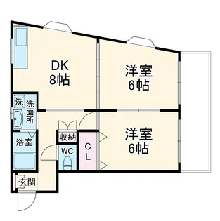 クレッセント堀の内【2階】の間取り