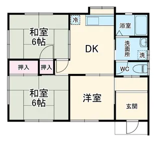 ハイツ岡村【2階】の間取り