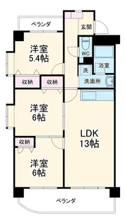 バードランド【302号室】の間取り