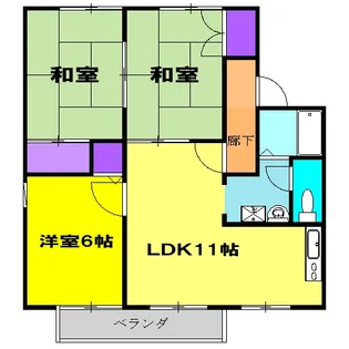メルセジュールセカンド【101号室】の間取り