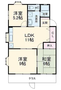 アラージュ・ヴェール【1階】の間取り